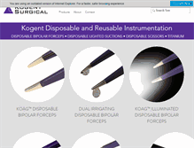 Tablet Screenshot of kogentsurgical.com